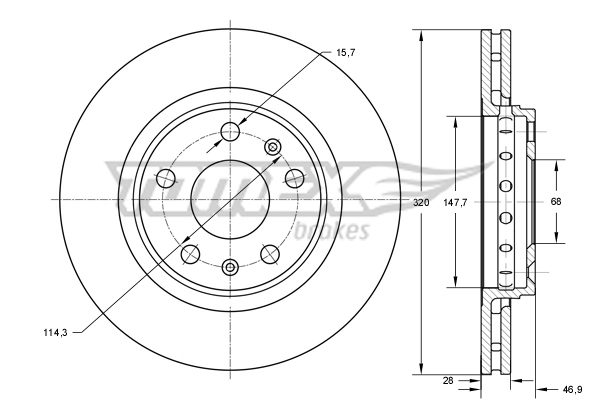 Brzdový kotouč TOMEX Brakes